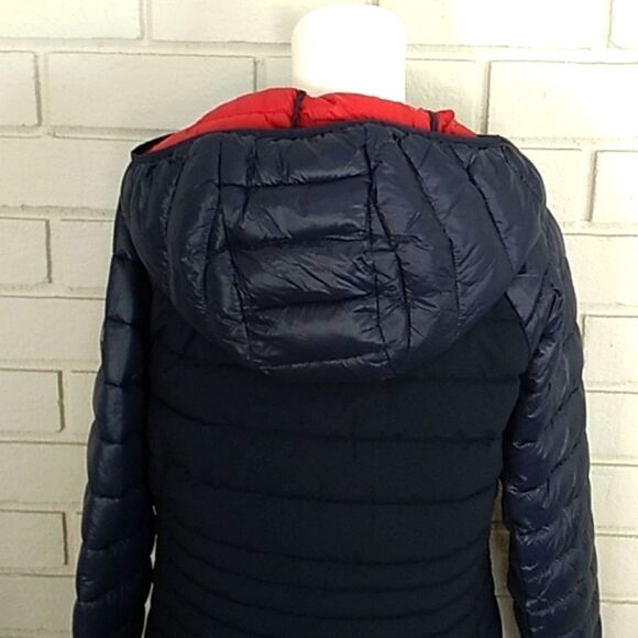 Tommy Hilfiger Hooded Packable Navy Puffer Coat. Size Medium  NWT - Picture 9 of 16